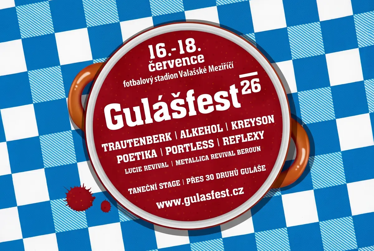 Gulášfest 2026 — oficiální cover s programem kapel